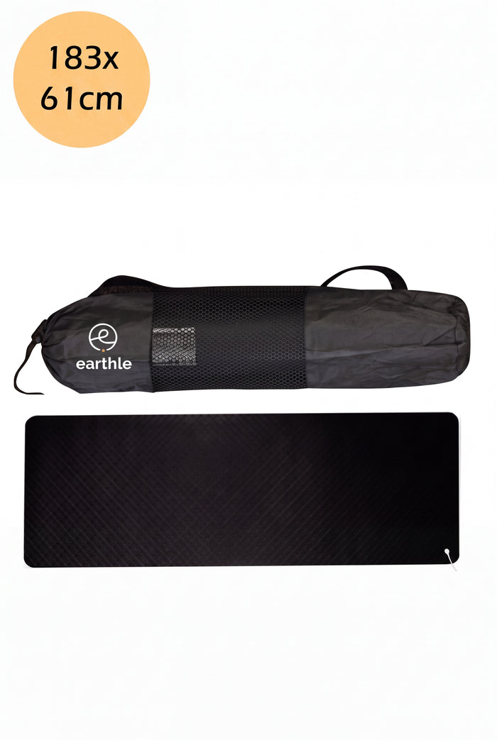 Earthle jordningsyogamatta med bärväska, 183 x 61 cm